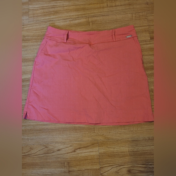 S.C. & Co. Skirt Size 14 Peach Pink with Shorts Underneath Casual Pull on - Picture 2 of 15